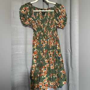 Floral Green Dress